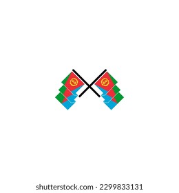 Juego de iconos de banderas de Eritrea, símbolo del símbolo del símbolo del icono del día de la independencia de Eritrea