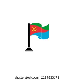 Juego de iconos de banderas de Eritrea, símbolo del símbolo del símbolo del icono del día de la independencia de Eritrea