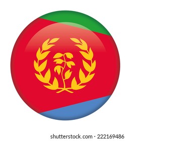 Eritrea glossy round button