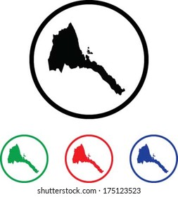 Eritrea Icon Illustration with Four Color Variations