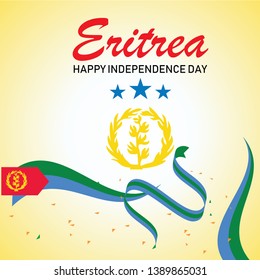 eritrea independence day logo design vector
