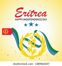 eritrea independence day logo design vector