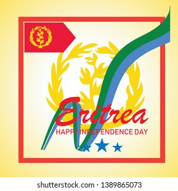 eritrea independence day logo design vector