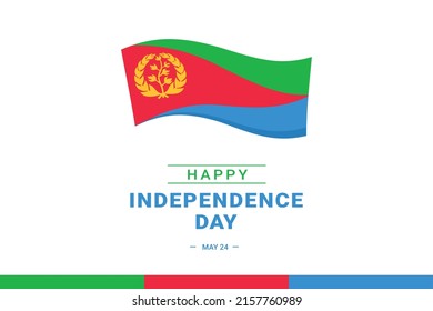 Eritrea Independence Day. Vector Illustration. The illustration is suitable for banners, flyers, stickers, cards, etc.