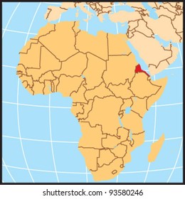 Eritrea Locate Map