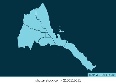 Eritrea map ,Abstract mash line and point scales on dark background for your web site design map logo, app, ui ,Travel. Vector illustration eps 10.