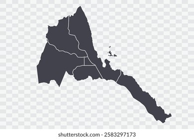 Eritrea Map Anchor Color on White Background quality files Png