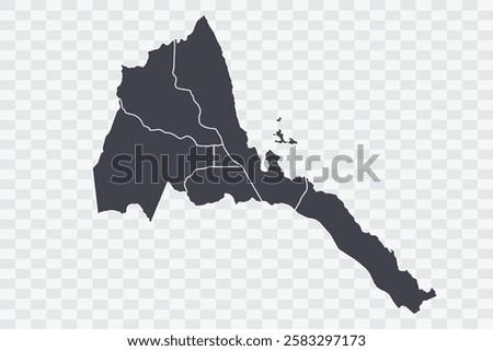 Eritrea Map Anchor Color on White Background quality files Png