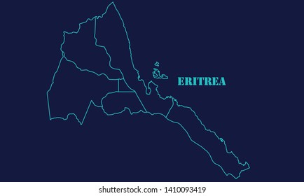 Eritrea Map Background Vector eps10