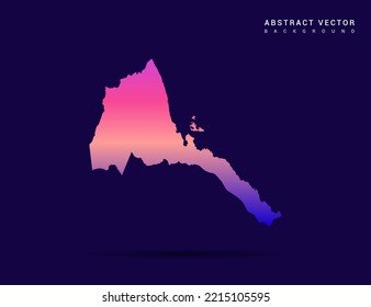 Eritrea map of Colorful gradient style vector Illustration.