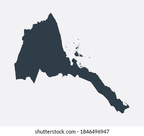 Eritrea Map, Country Flat Map 