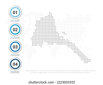 Eritrea map of dots gray for presentation. Creative concept for infographic.