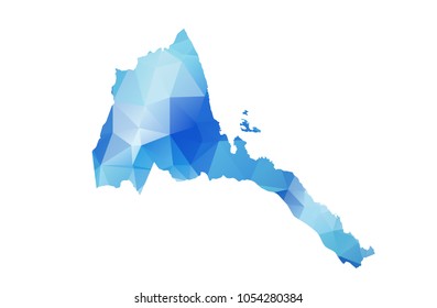 eritrea map in geometric polygonal style. eritrea map of isolated. Vector Illustration Eps10.