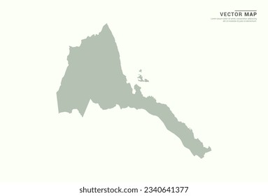 Mapa eritreo de vector verde moderno.