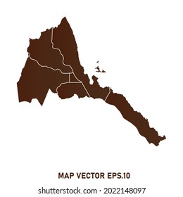 Eritrea map High Detailed on white background. Abstract design vector illustration eps 10