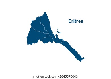 Ícone do mapa da Eritreia. Mapa da Eritreia. Design de ícone simples. Ilustração vetorial