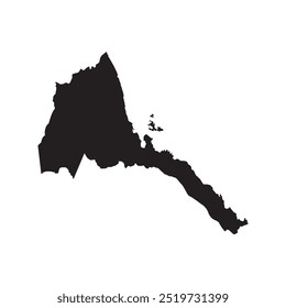Icono de mapa de Eritrea, diseño de elemento de ilustración