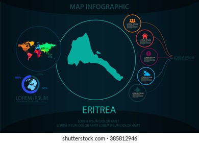 eritrea map infographic