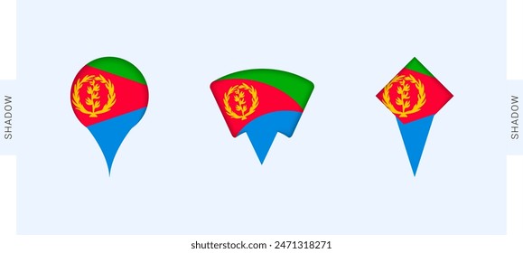 Eritrea Map Markers Set. Perfect for projects related to Eritrea, travel, geography, and international representation. Vector collection.