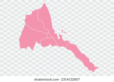 Eritrea Map Rose Color Background quality files png
