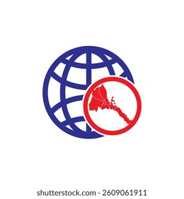 Eritrea Map symbol modern design vector illustration