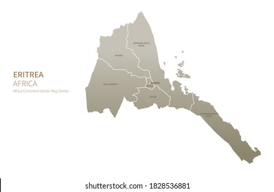 Eritrea map. vector map of african countries.