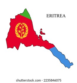 Eritrea map vector illustration. Global economy. Famous country. Eastern Africa. Africa.