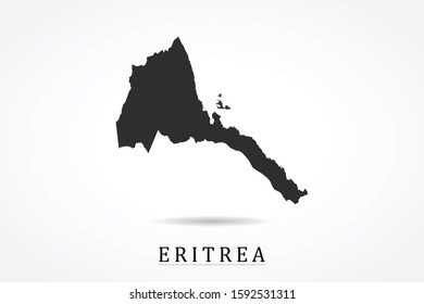 Eritrea Map - World Map International vector template isolated on white background - Vector illustration eps 10