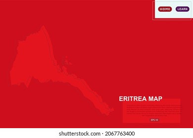 Eritrea Map - World Map International vector template with red color and outline sketch isolated on red background for education, design, website, banner - Vector illustration eps 10