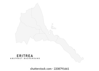 Eritrea Map - World Map International vector template with High detailed including grey color and grey line isolated on white background for design - Vector illustration eps 10