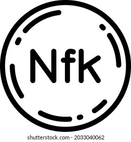 Eritrea Nakfa-Münze - Symbol, Vektorgrafik