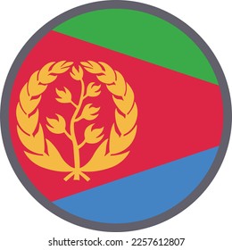 Eritrea national flag icon vector Illustration material