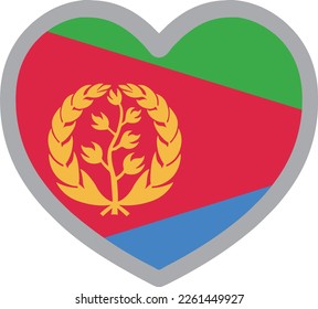 Eritrea-Nationalflagge-Symbol, Vektorgrafik-Material