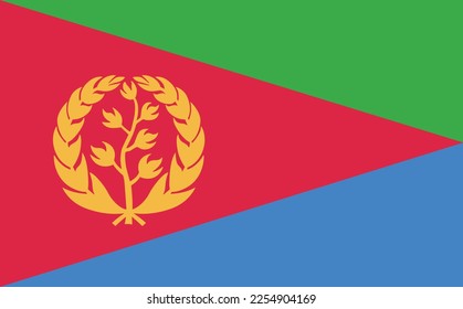 Eritrea national flag  vector Illustration material