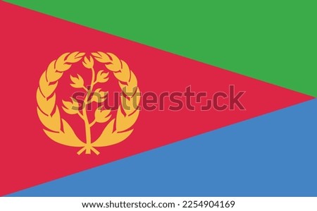 Eritrea national flag  vector Illustration material