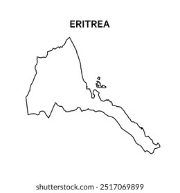 eritrea outline map. Abstract design, vector illustration.