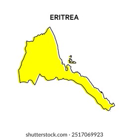 mapa geral da eritreia. Design abstrato, ilustração vetorial. Design de linha mínimo estilizado	