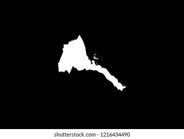 Eritrea outline map country shape state symbol national borders 