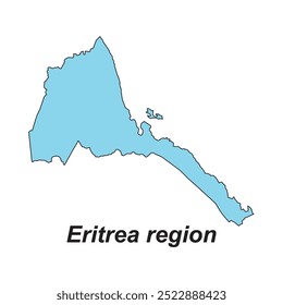 Eritrea region map vector illustration symbol design