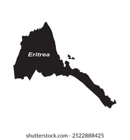 Projeto de símbolo de ilustração vetorial de mapa de região da Eritreia