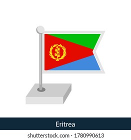 Eritrea Table Flag. Flat style. Vector.