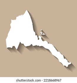Eritrea vector country map silhouette
