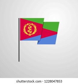 Eritrea waving Flag design vector