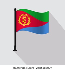 Vektorgrafik der Eritrea-Wellenfahne