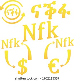 Eritrean Nakfa currency symbol icon of Eritrea vector illustration on a white background