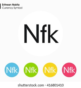 Eritrean Nakfa sign icon.Money symbol. Vector illustration.
