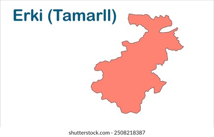 Mapa da subdivisão de Erki (Tamarll), Distrito de Khunti, Estado de Jharkhand, República da Índia, Governo de Jharkhand, Território indiano, Índia Oriental, política, aldeia, turismo