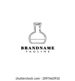 erlenmeyer cartoon logo template icon design black modern isolated illustration