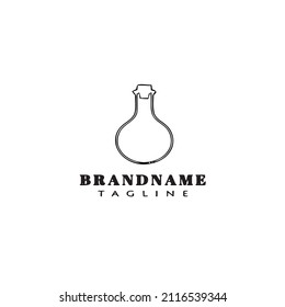 erlenmeyer cartoon logo template icon design black modern isolated illustration