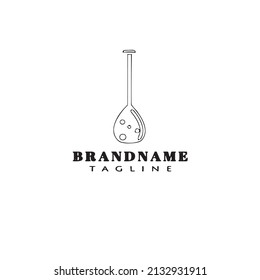 erlenmeyer cartoon logo template icon design black modern isolated vector cute